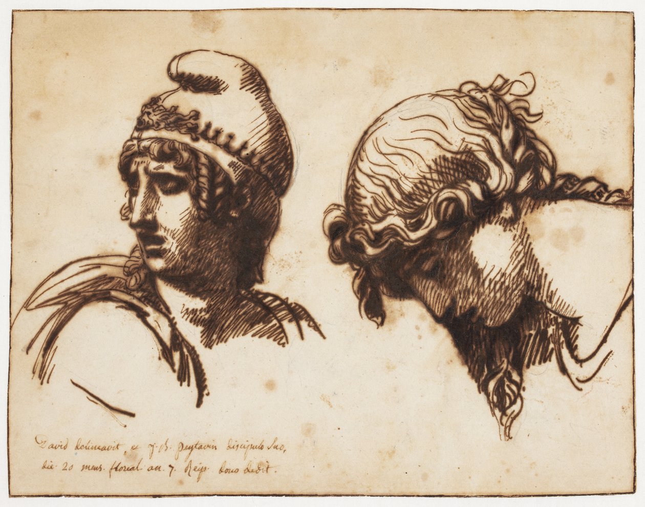 Naisen ja lemmikin pää tekijältä Jacques Louis David