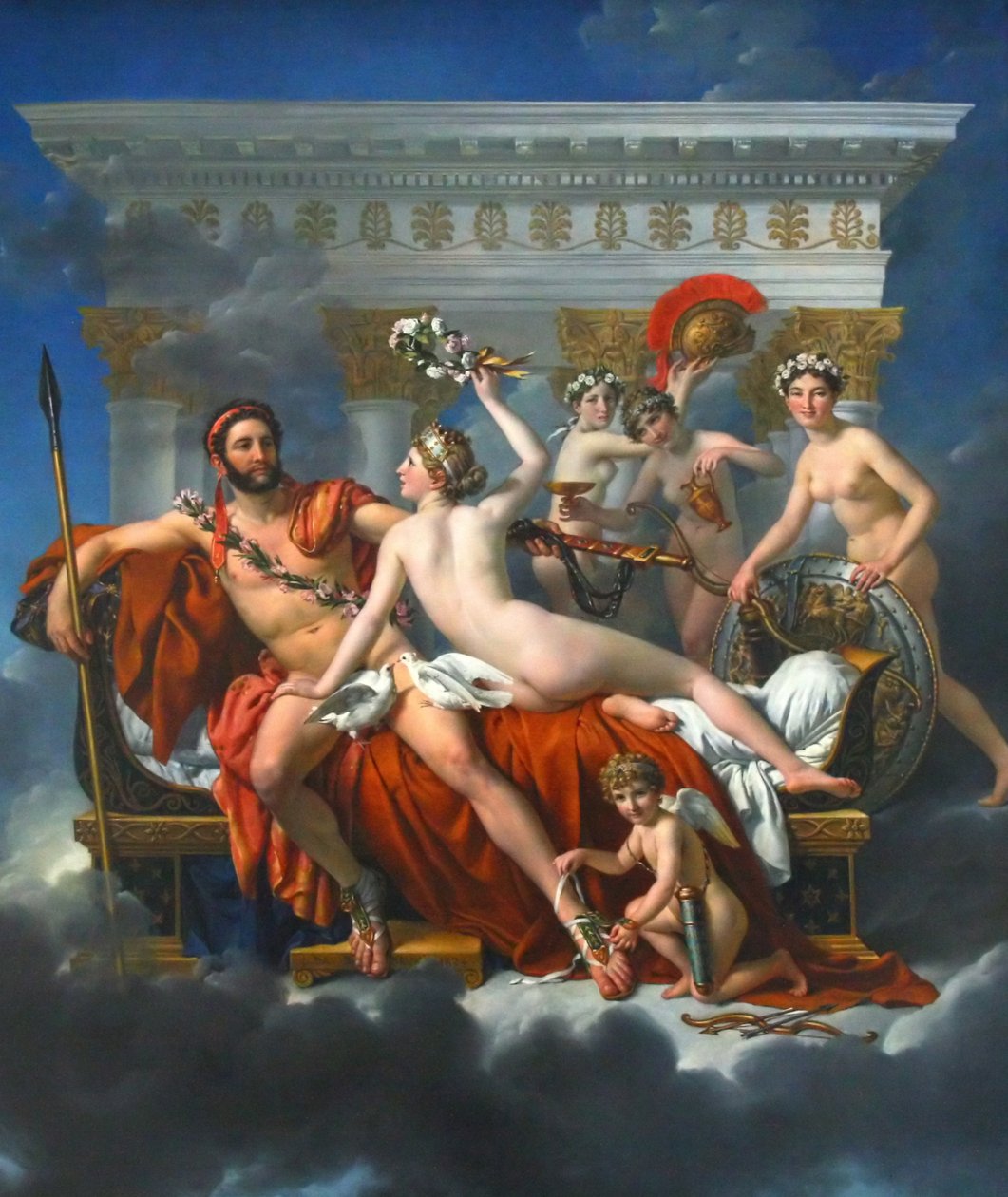 French: Mars désarmé par Vénus Mars disarmed by Venus Mars disarmed by Venus tekijältä Jacques Louis David