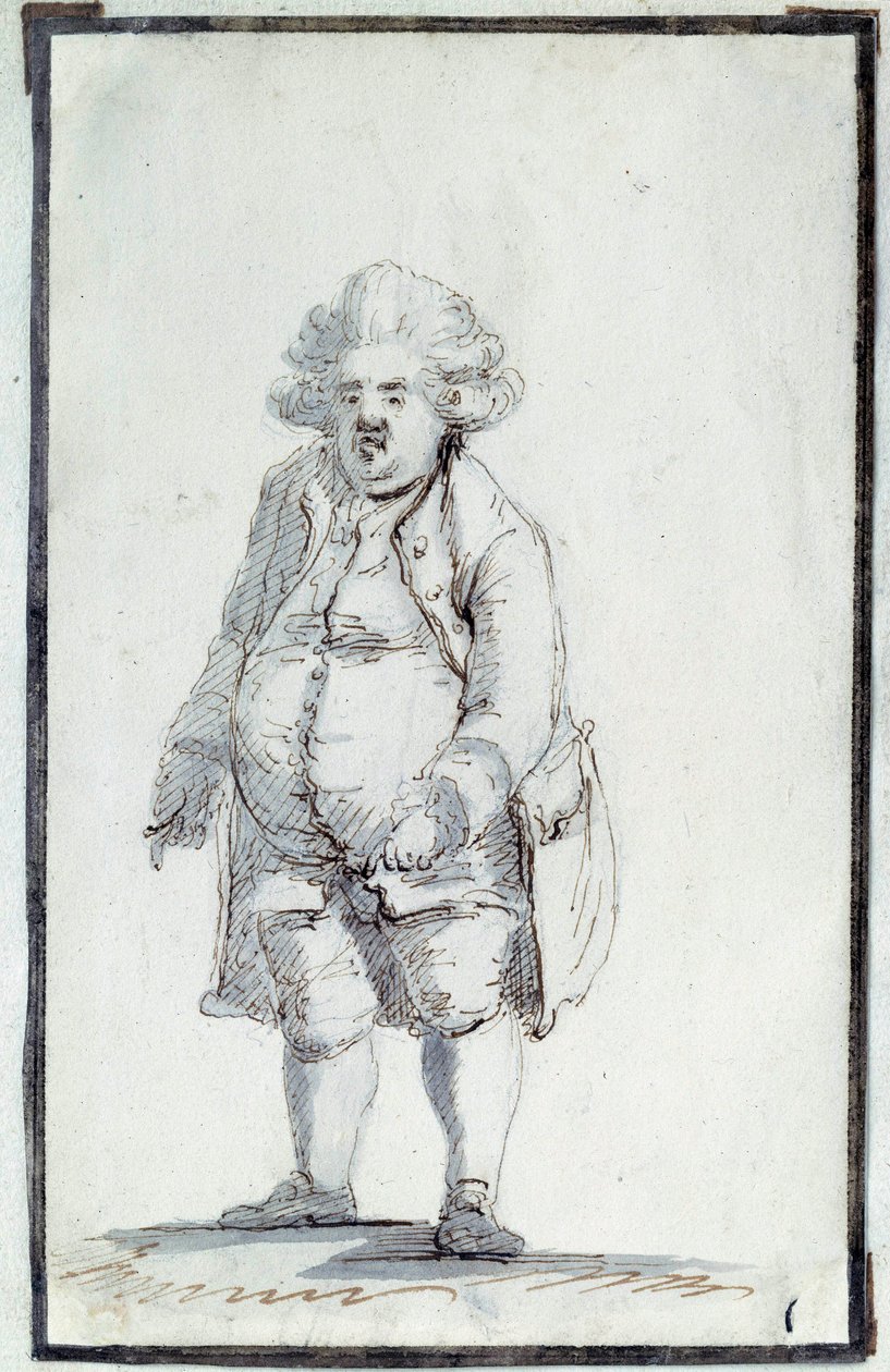 Ranskan vallankumous: "" Caricature de Mirabeau-Tonneau"" Andre Boniface Louis Riquetti (1754-1792), varakreivi de Mirabeau, joka tunnetaan nimellä "Mirabeau-Tonneau" (Mirabeau Tonneau), sai lempinimen tynnyri sen täyteläisyyden vuoksi. Jacques Louisin pii tekijältä Jacques Louis David