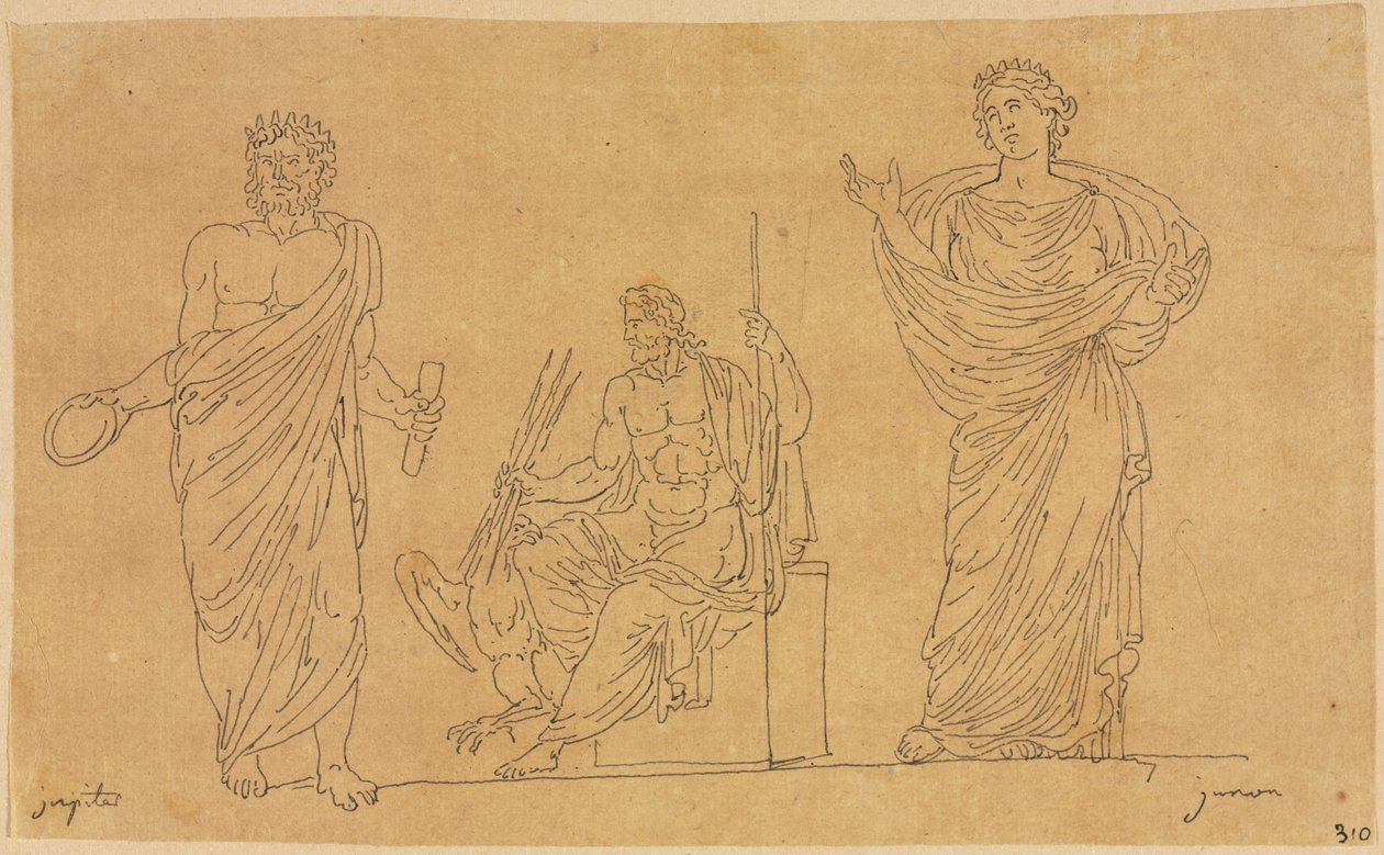 Jumalat ja jumalatar tekijältä Jacques Louis David