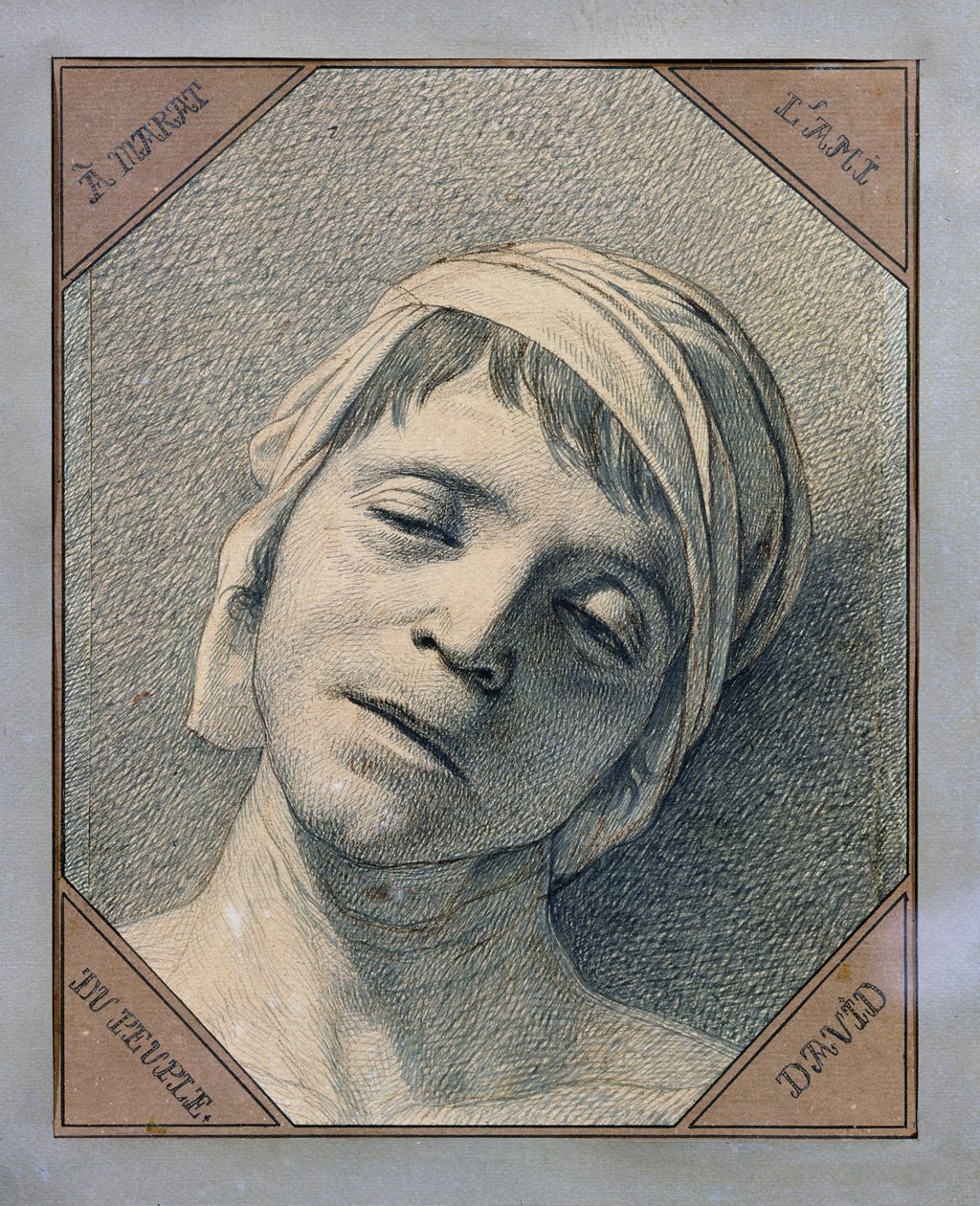 Maratin pää tekijältä Jacques Louis David