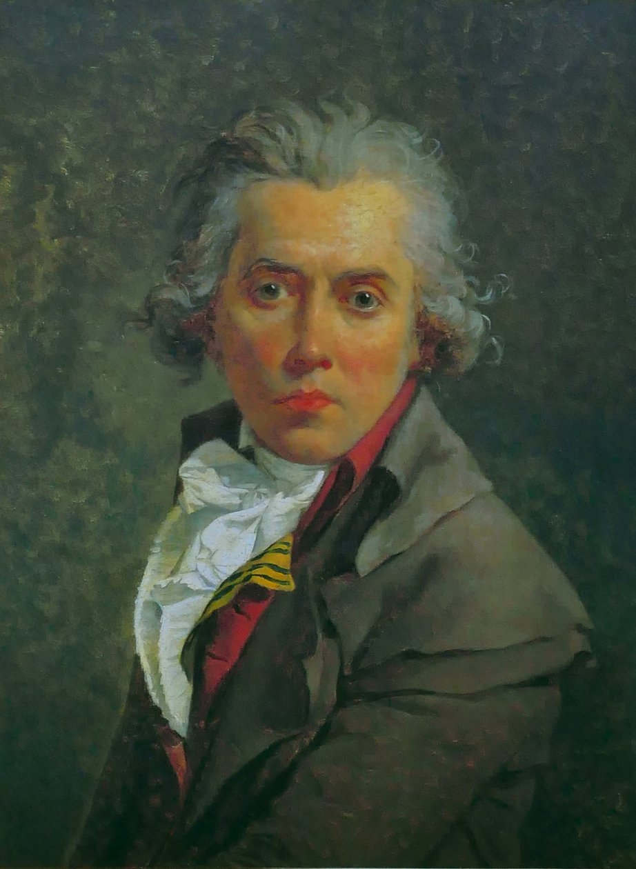 Italialainen:  Autoritratto Omakuva, jossa on kolme kaulusta. tekijältä Jacques Louis David