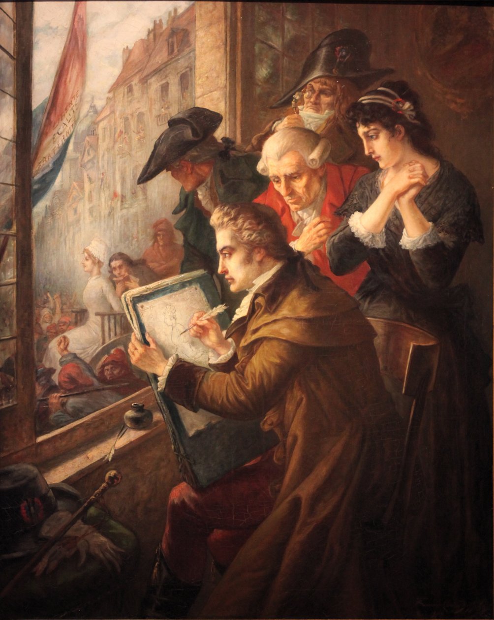J. L. David piirtää Marie Antoinetten matkalla teloitukseen tekijältä Jacques Louis David