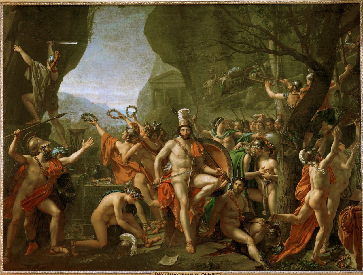 Leonidas Thermopylaeilla tekijältä Jacques Louis David
