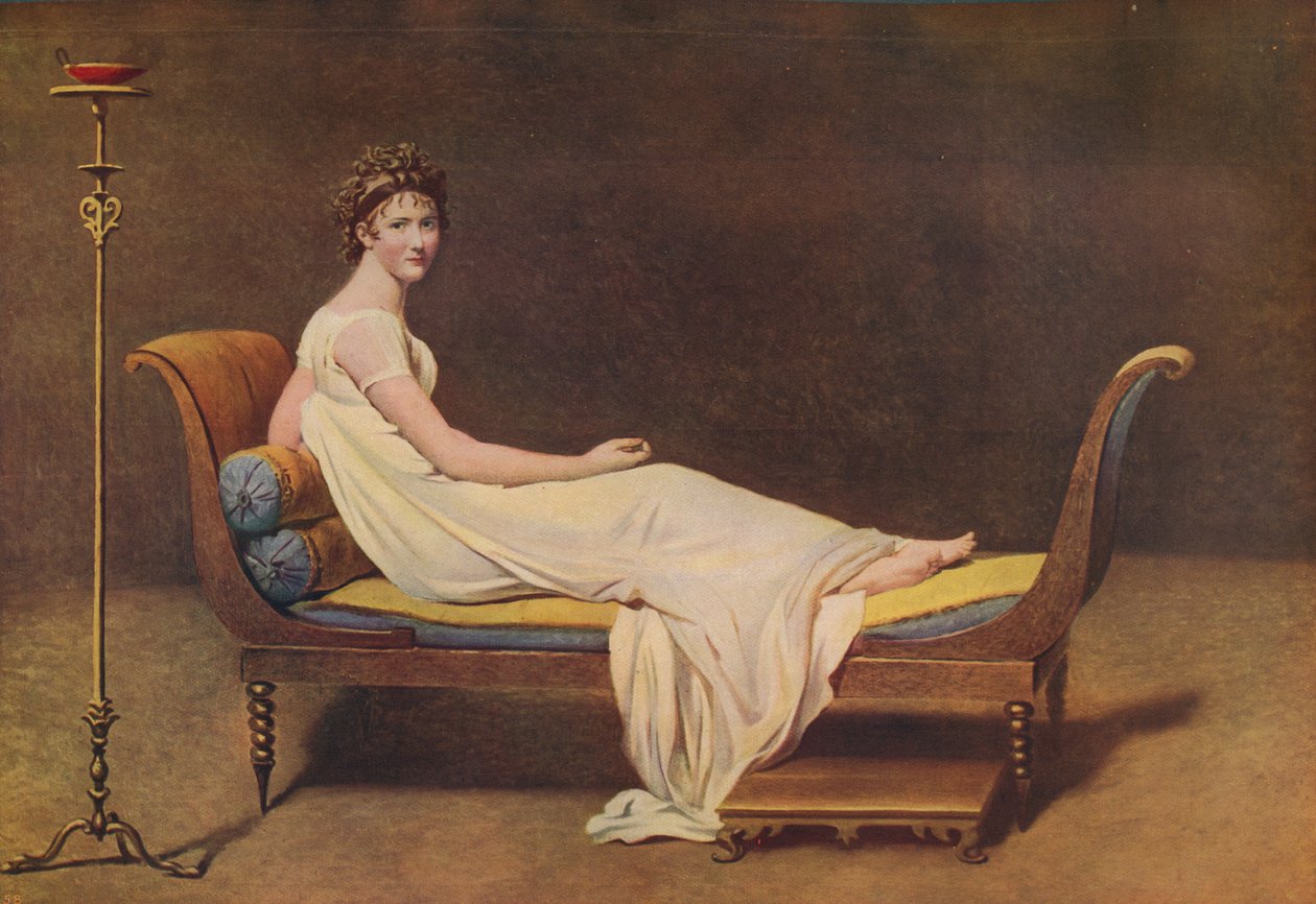 Madame Recamier, 1800, c1915. tekijältä Jacques Louis David