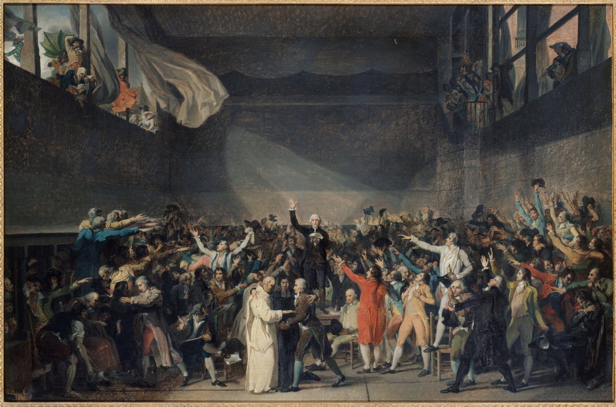 Jeu de Paumen valan vannominen, 20. kesäkuu tekijältä Jacques Louis David
