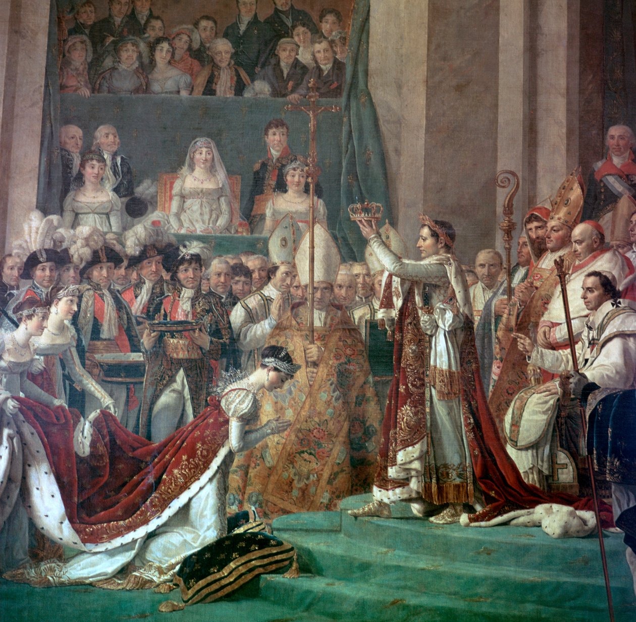 Napoleon Buonaparten ja keisarinna Josephinen maalaus, 1700-luku tekijältä Jacques Louis David