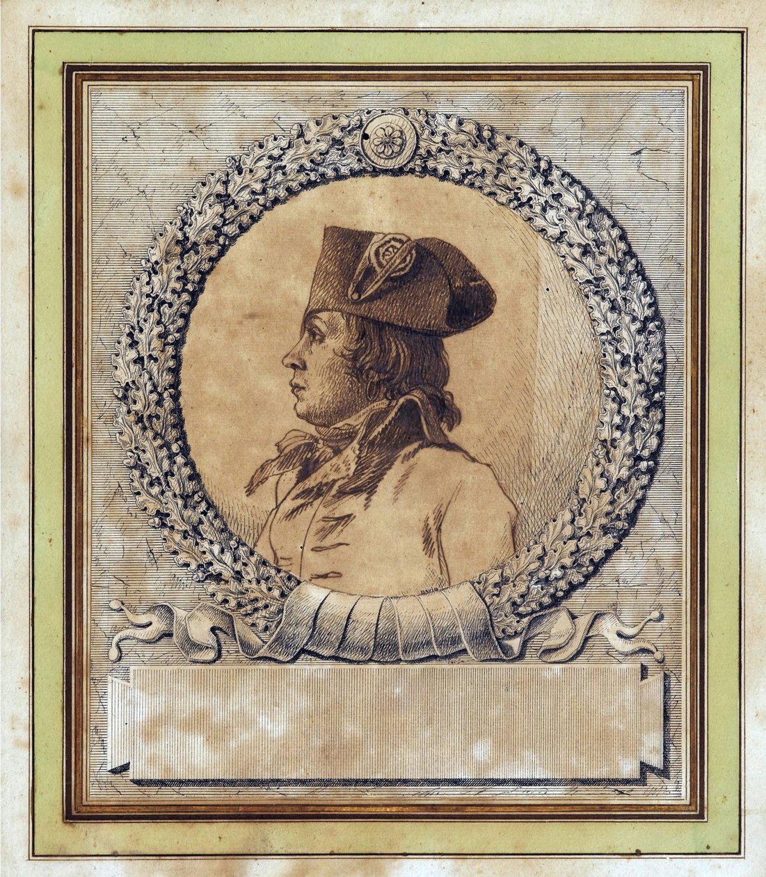 Philippe Francois Joseph Le Bas - Muotokuva Philippe-Francois-Joseph Le Basista (1764-1794), kirjoittanut Jacques Louis David (1748-1825), n. 1793 - Kynä, sivellin, intialainen muste paperille, D 15.2 - Yksityiskokoelma tekijältä Jacques Louis David