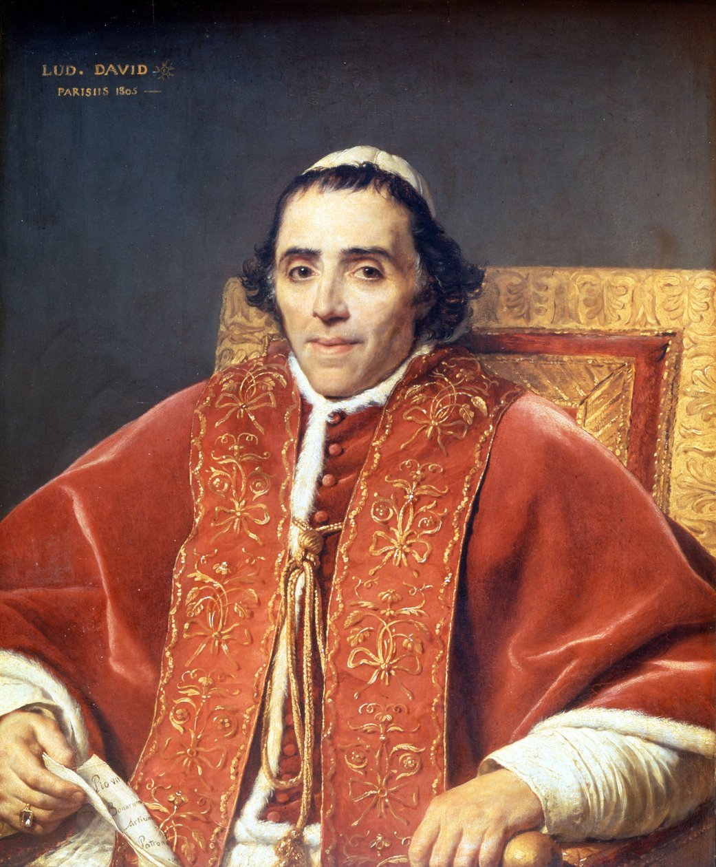 Pius VII (1742 - 1823). Jacques Louis Davidin (1748-1825) maalaus. Louvren taidemuseo. Pariisi tekijältä Jacques Louis David