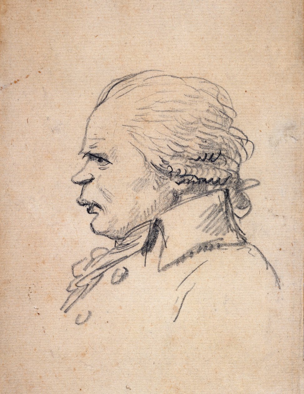 Dantonin latautunut muotokuva (karikatyyri) tekijältä Jacques Louis David