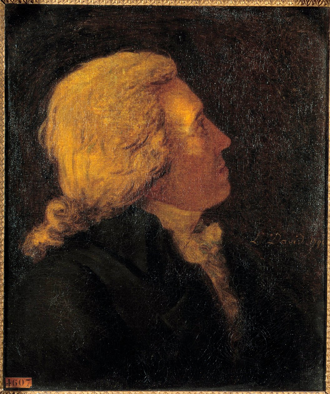 Muotokuva Bertrand Barere de Vieuzacista (1755-1841), Jacques Louis Davidin (1748-1825) julkisen Salut-maalauksen komitean jäsen 1790 su. 0,55 x 0,46 m tekijältä Jacques Louis David
