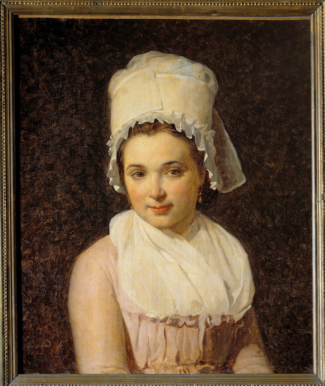 Sougeresin pormestarin Francois Lamyn vaimon Catherine Marie Tallardin (1772-1825) muotokuva Jacques Louis Davidin (1748-1825) Yonne-maalauksessa 1795 su. 0,64x0,54 m - Sougen pormestarin Francois Lamyn vaimon Catherine Marie Tallardin (1772-1825) muotokuv tekijältä Jacques Louis David