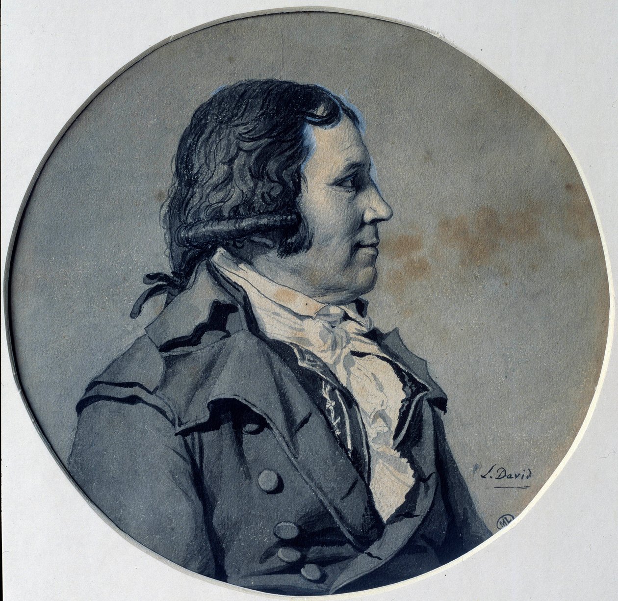 Edmond Louis Dubois de Francen (1747-1814) apulaissotaministerin muotokuva. Jacques Louis Davidin (1748-1825) piirustus tekijältä Jacques Louis David
