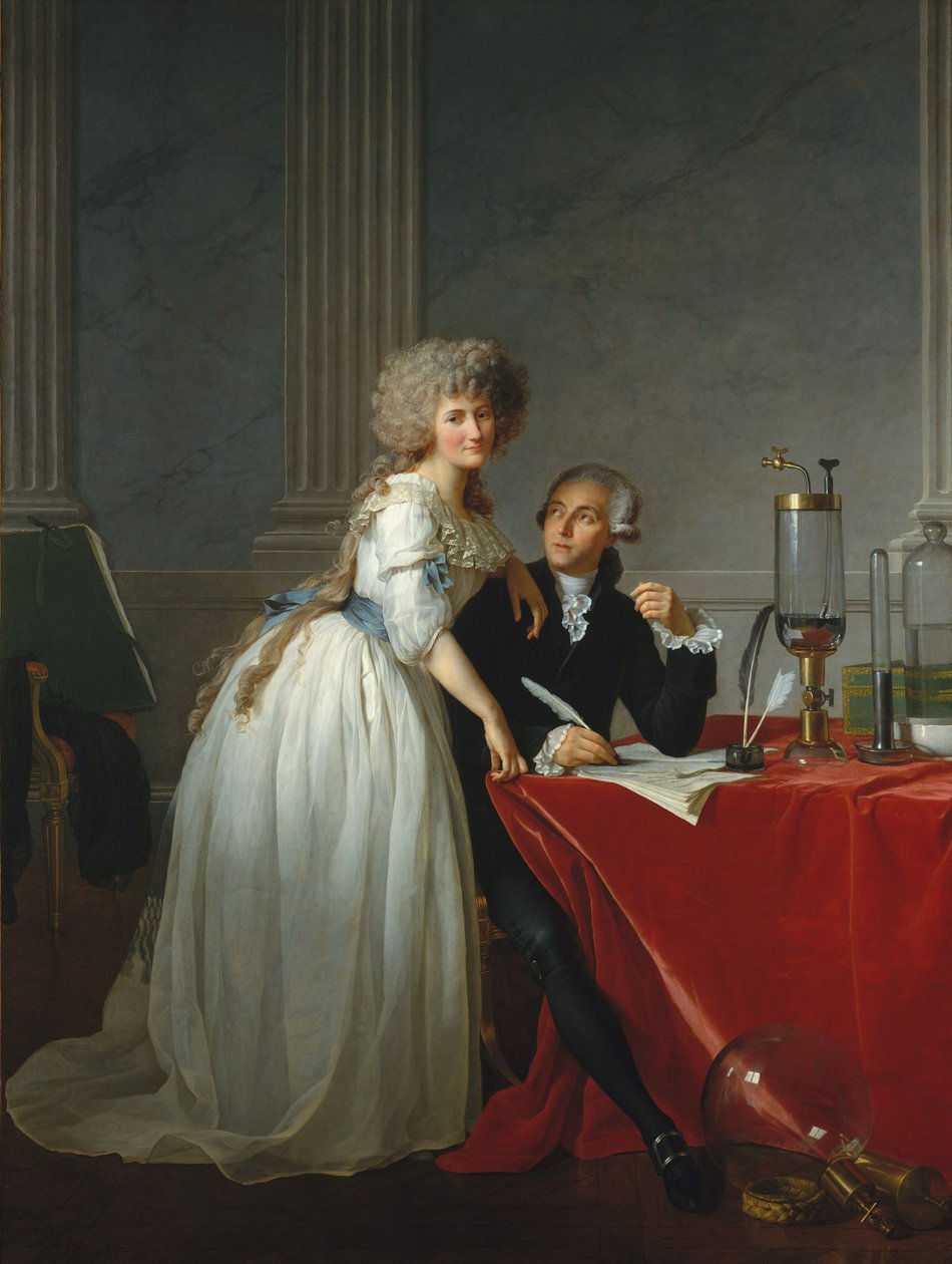Muotokuva ranskalaisesta kemististä Antoine Laurent Lavoisierista vaimon kanssa tekijältä Jacques Louis David