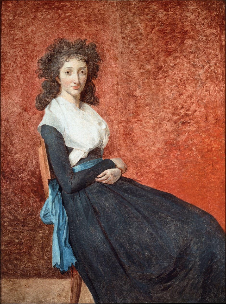 Madame Charles Louis Trudainen muotokuva - öljy kankaalle tekijältä Jacques Louis David
