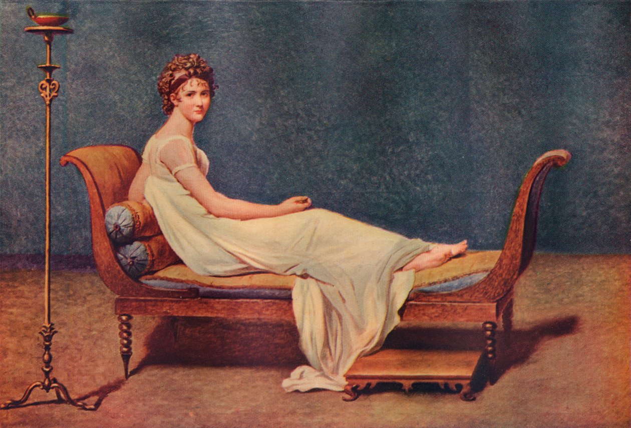 Madame Recamierin muotokuva, 1800, 1911 tekijältä Jacques Louis David