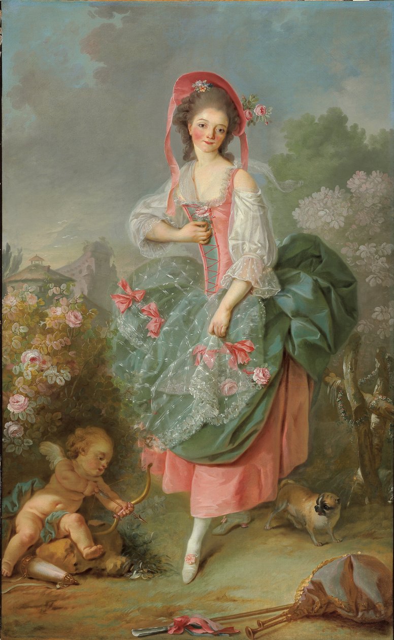 Muotokuva Mademoiselle Guimardista Terpsichorena (öljy kankaalle) tekijältä Jacques Louis David