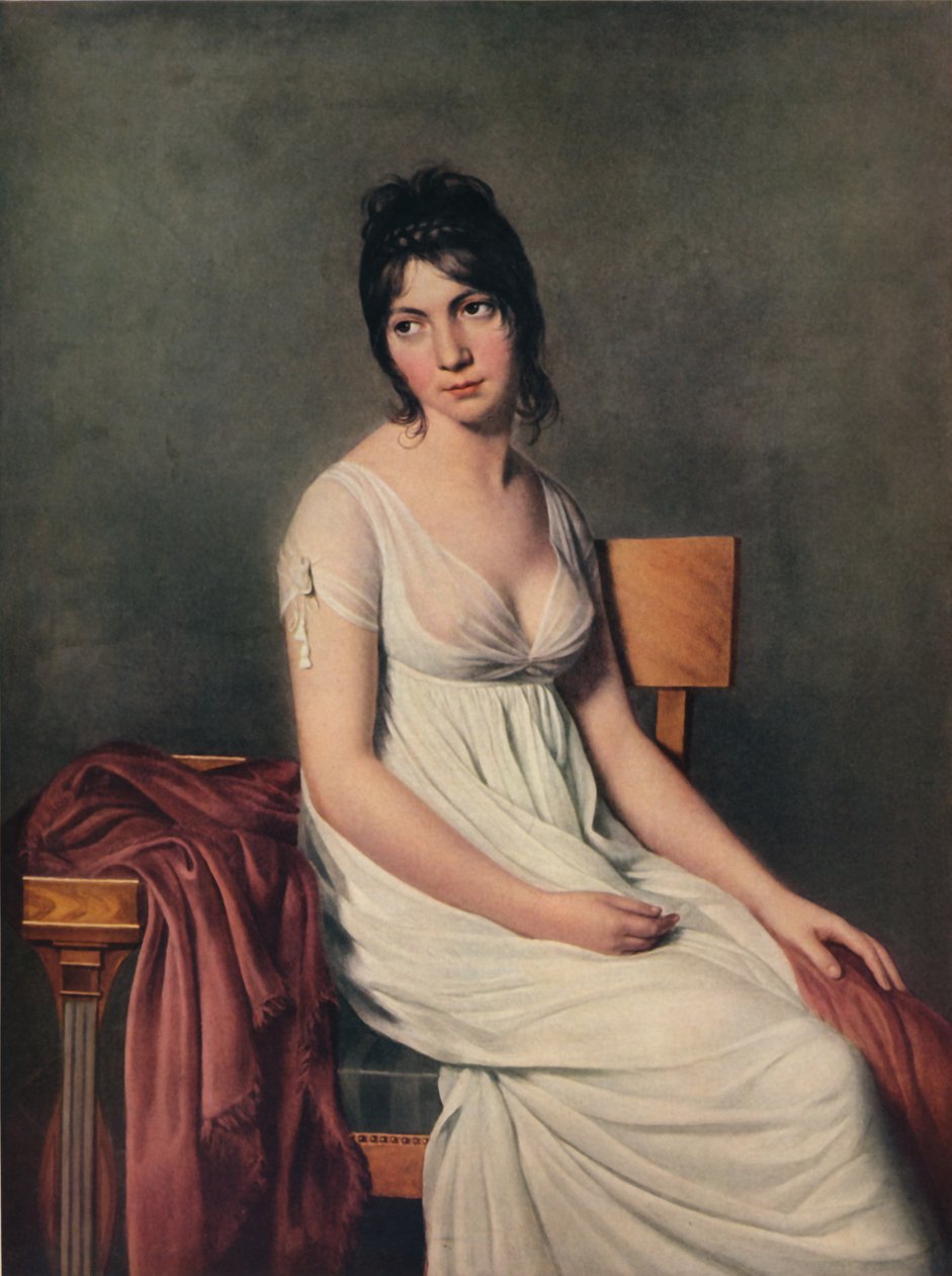 Nuoren valkopukuisen naisen muotokuva, 1798 tekijältä Jacques Louis David
