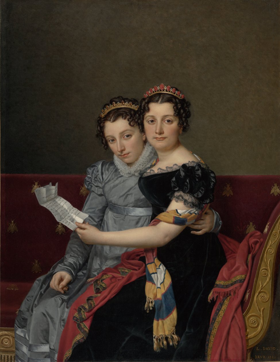 Muotokuva sisaruksista Zénaïde ja Charlotte Bonaparte tekijältä Jacques Louis David