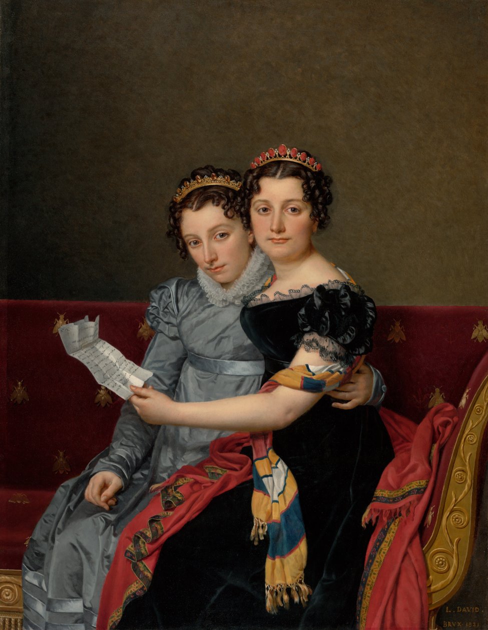 Muotokuva sisaruksista Zénaïde ja Charlotte Bonaparte tekijältä Jacques Louis David