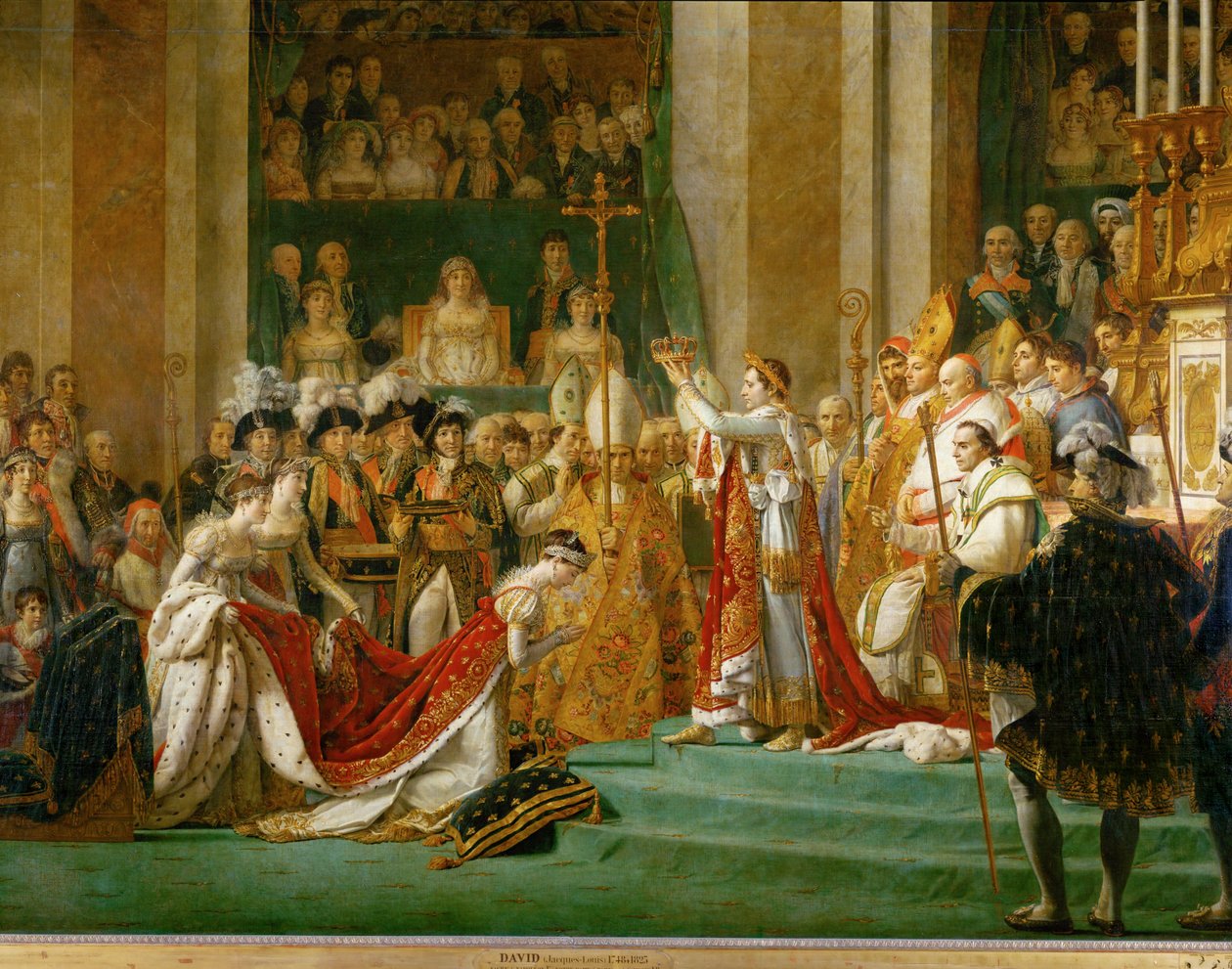 Napoleonin kruunajaiset Notre-Damessa ... tekijältä Jacques Louis David