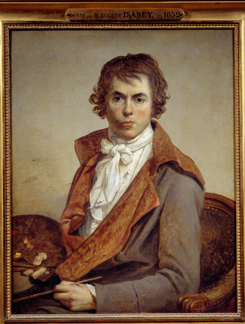 Jacques Louis Davidin (1748-1825) omakuvamaalaus 1800-luvun su. 0,81x0,64 m - Jacques Louis Davidin (1748-1825) omakuva tekijältä Jacques Louis David