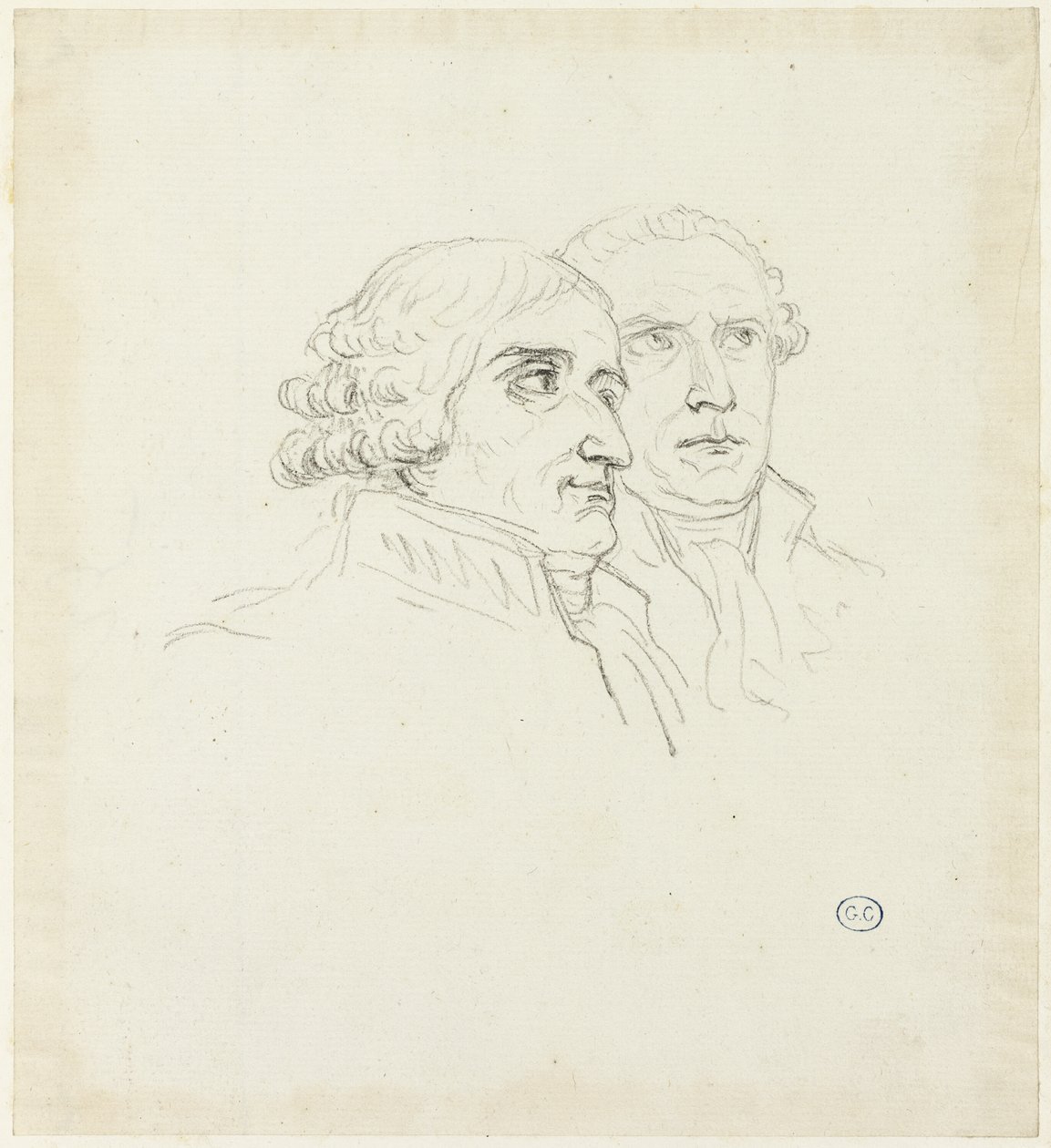 Kotkien jakelua koskevat tutkimukset: Archi-Chancelier, Cambacérés ja Archi-Trescrier, Lebrun. tekijältä Jacques Louis David