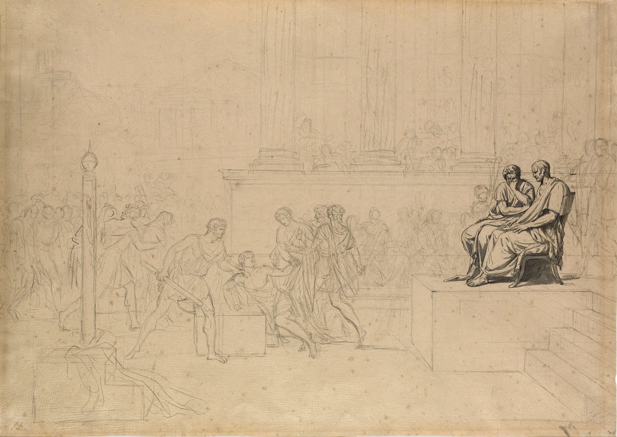 Tutkimus Brutuksen poikien teloituksesta tekijältä Jacques Louis David