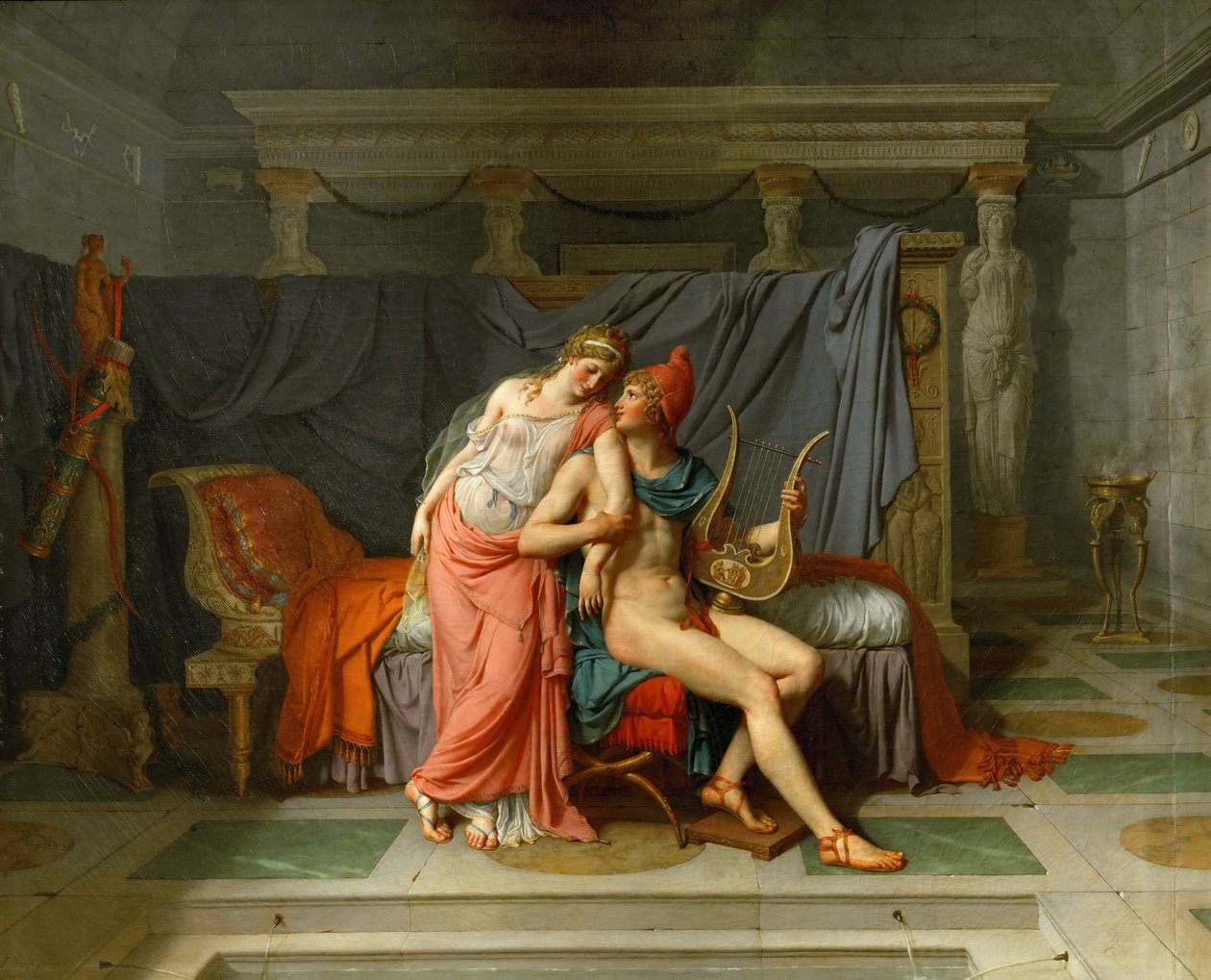 Helenin ja Pariisin rakkaudet tekijältä Jacques Louis David
