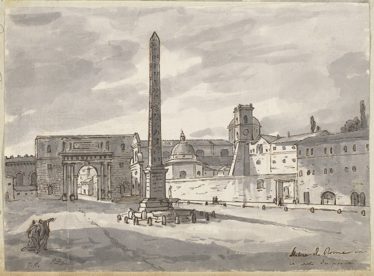 Piazza del Popolo tekijältä Jacques Louis David