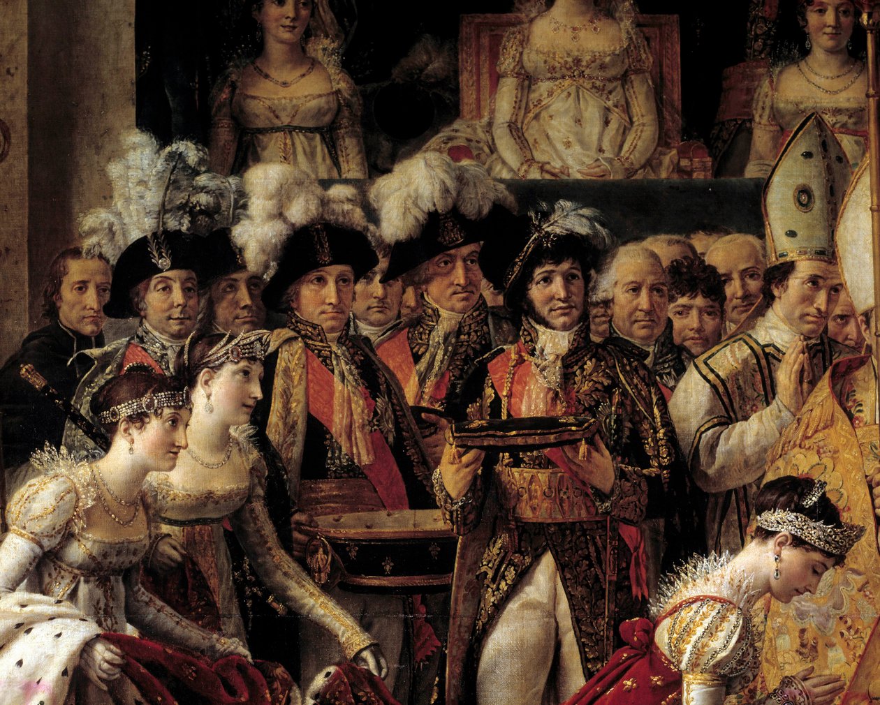 Napoleonin riitti. Yksityiskohta, joka edustaa Josephinea hänen seuraajiaan ja Philippe Henriä, Segurin markiisi (1724-1801); Jannot de Moncey (Coneglianon herttua tekijältä Jacques Louis David