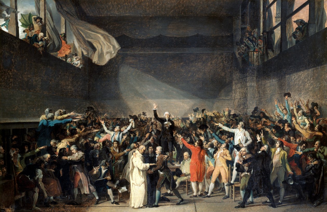 Tenniskentän vala, 20. kesäkuuta 1789 tekijältä Jacques Louis David