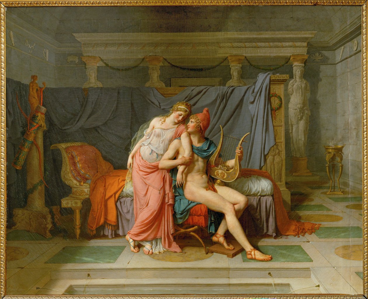 Pariisin ja Helenin rakkaus ... tekijältä Jacques Louis David