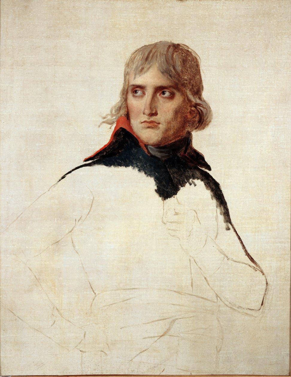 Keskeneräinen muotokuva Napoleon Bonapartesta yleensä - öljy kankaalle, n. 1798 tekijältä Jacques Louis David