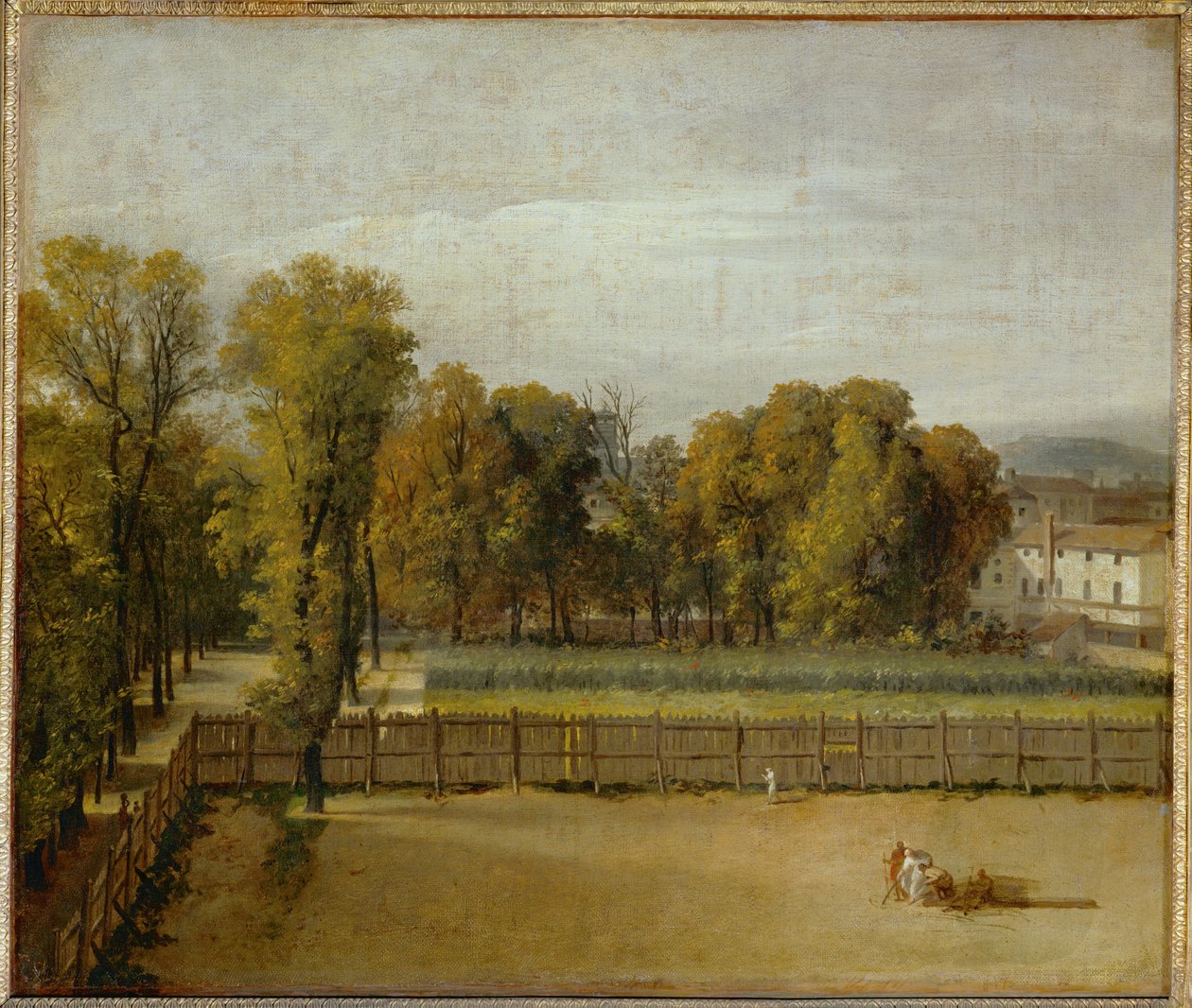 Näkymä Jardin du Luxembourgiin Pariisissa ... tekijältä Jacques Louis David