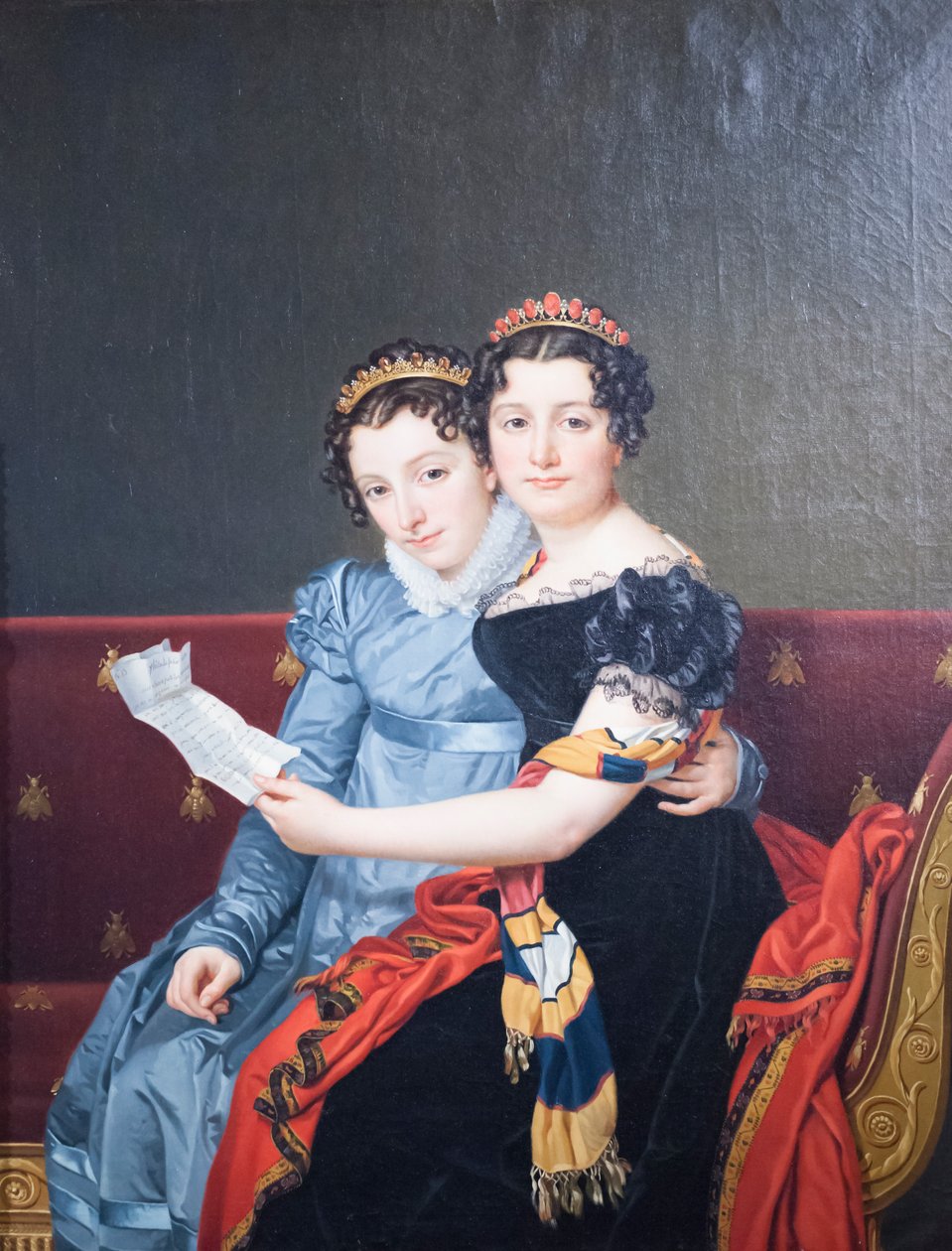 Zenaide ja Charlotte Bonaparte tekijältä Jacques Louis David