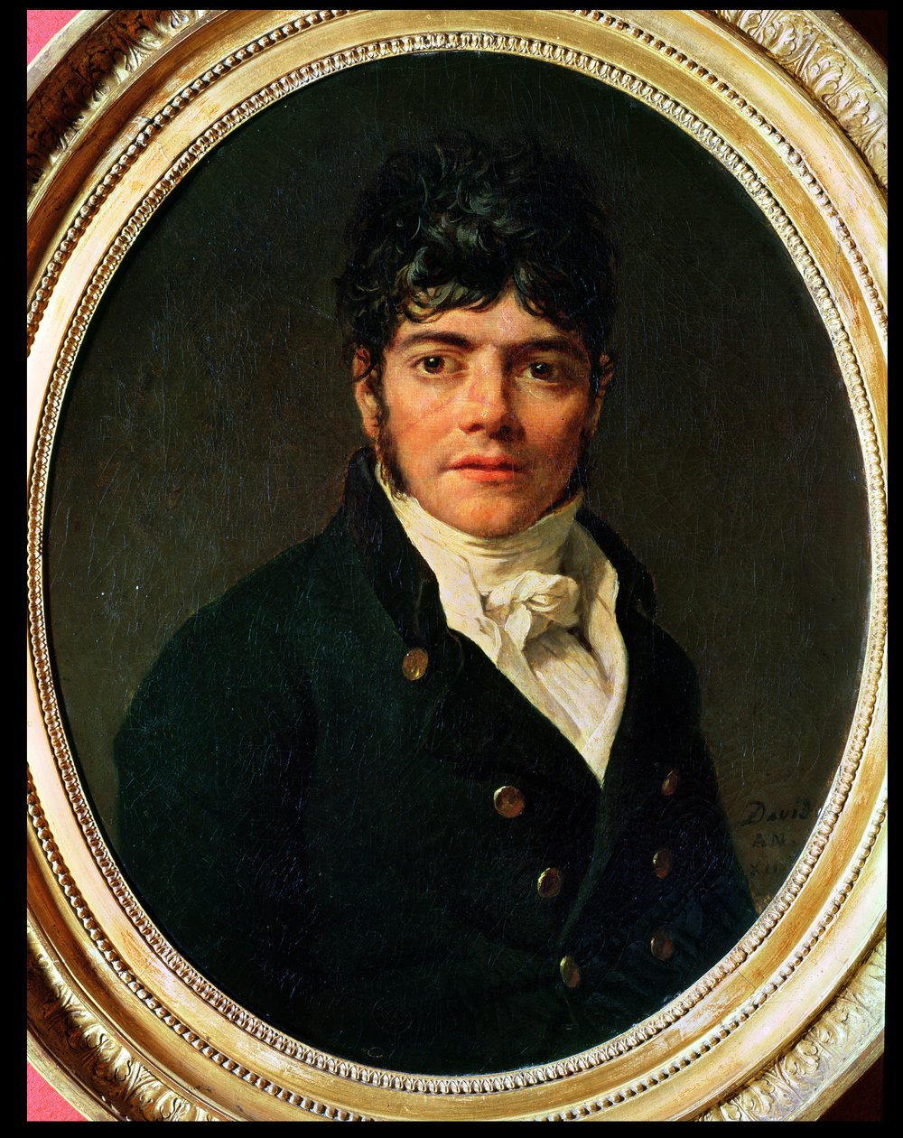 medaljonki Comte Esteven muotokuva, 1804 tekijältä Jacques Louis David