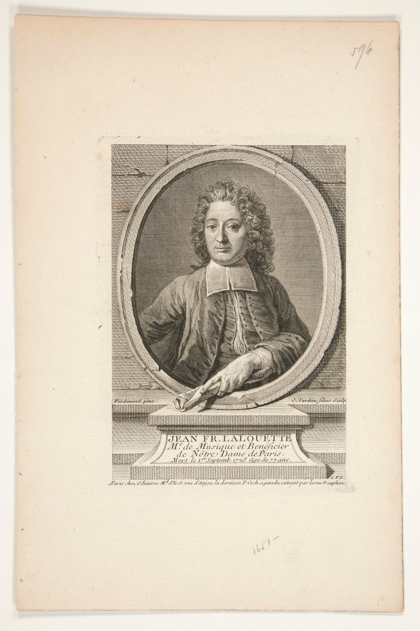 Jean François Lalouetten muotokuva tekijältä Jacques Nicolas Tardieu