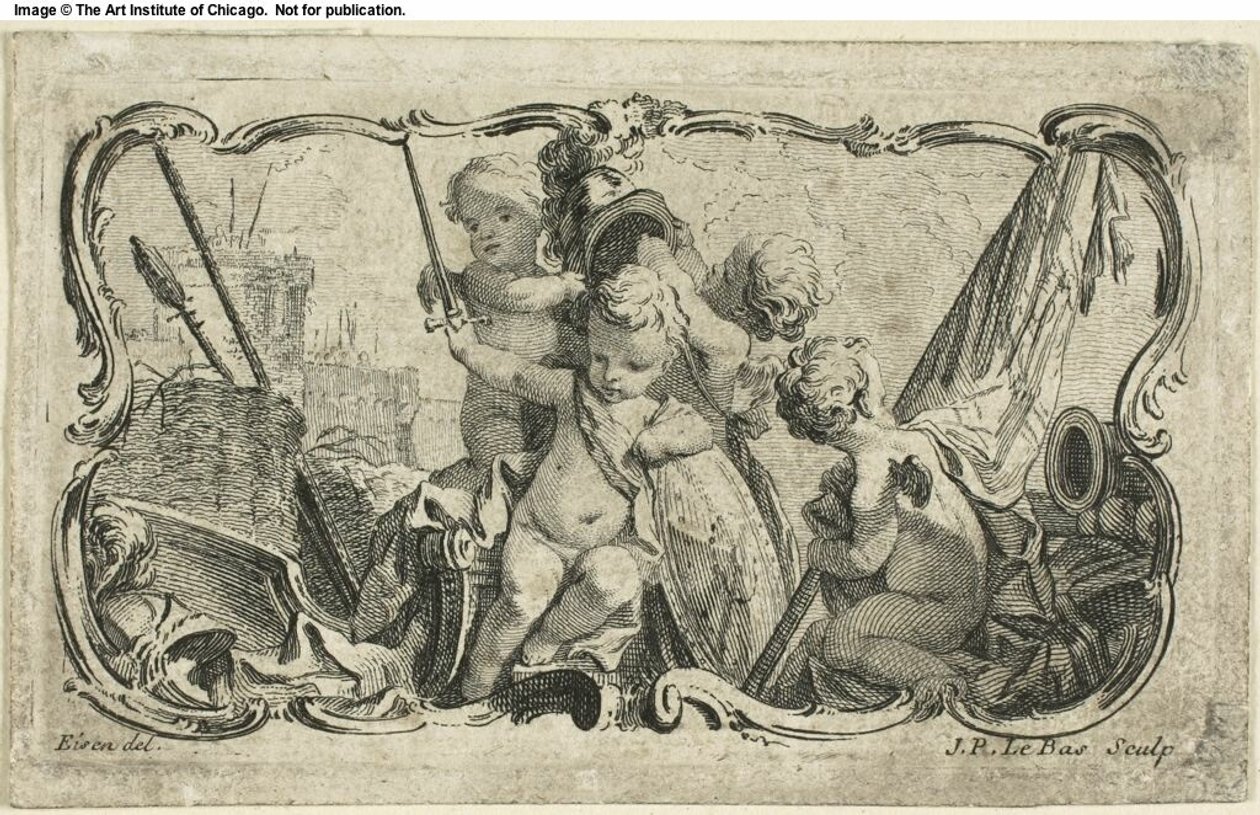 Putti sodassa tekijältä Jacques Philippe Le Bas