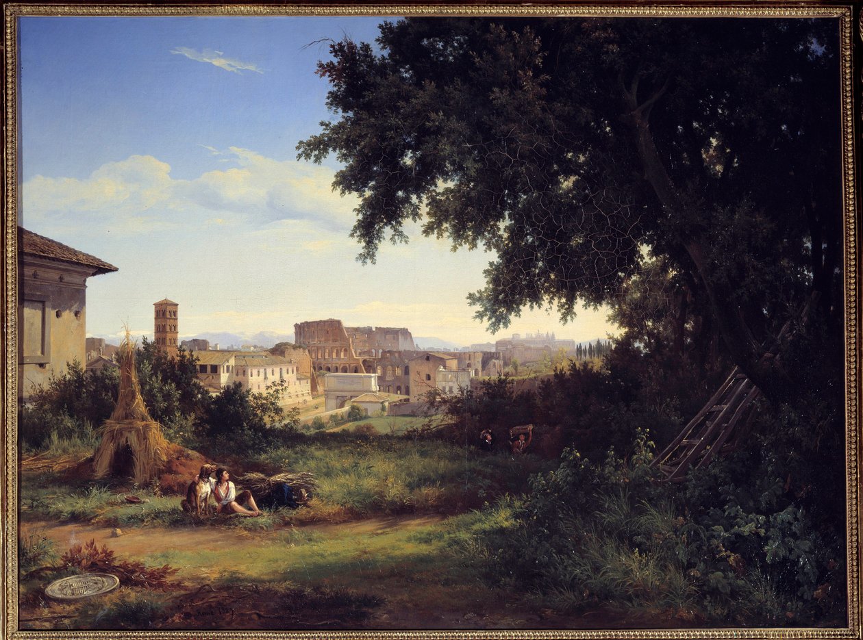 Rooma, näkymä Colisseelle (Colosseo) Raymond Bracassatin (1804-1867) maalaus 1827 su. 0,74x0,99 m Rouen, Kuvataidemuseo tekijältä Jacques Raymond Brascassat