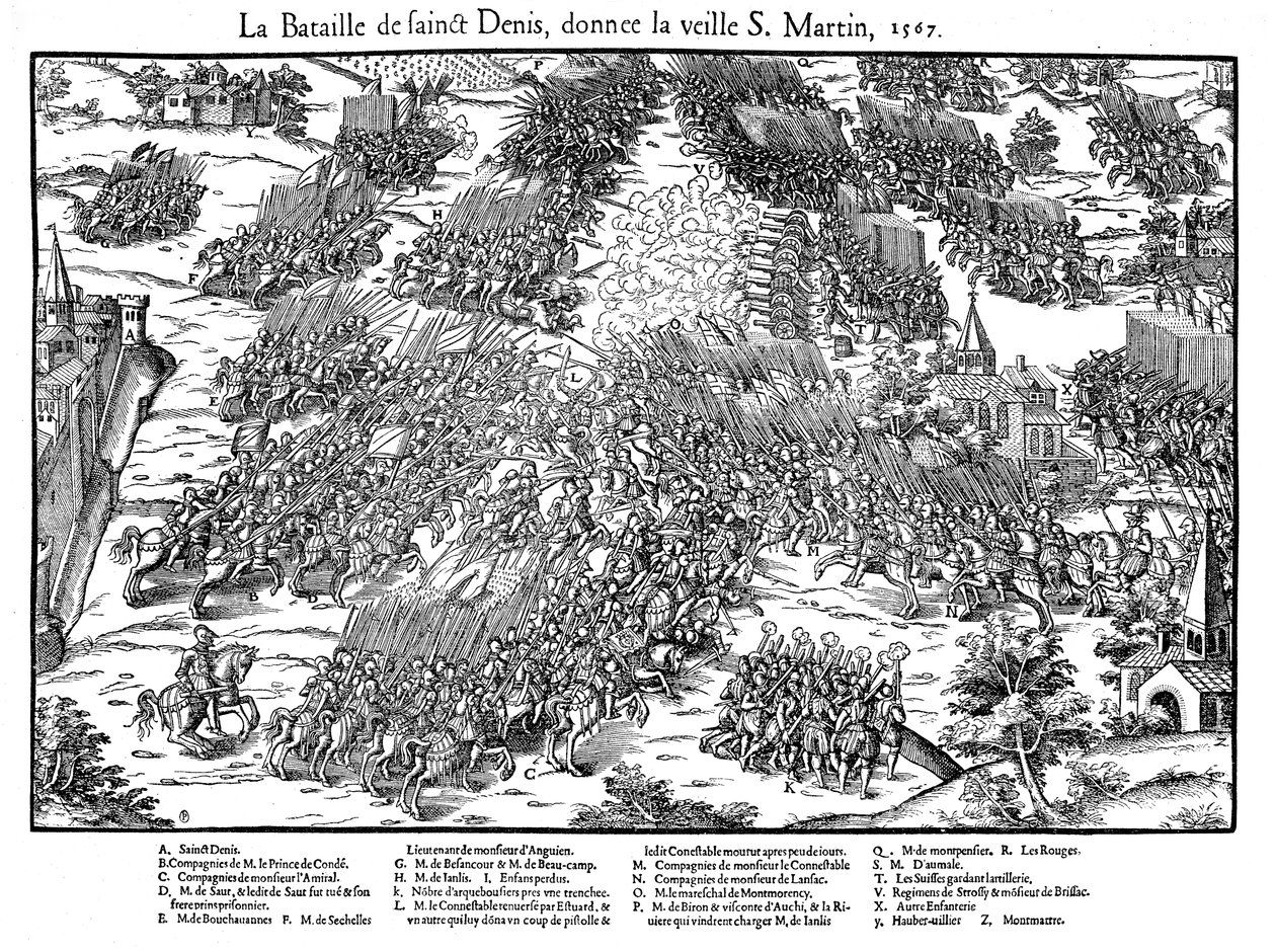 Batalla de Saint Denis, guerres religioses franceses, 10 de novembre de 1567 1570 finlandès tekijältä Jacques Tortorel