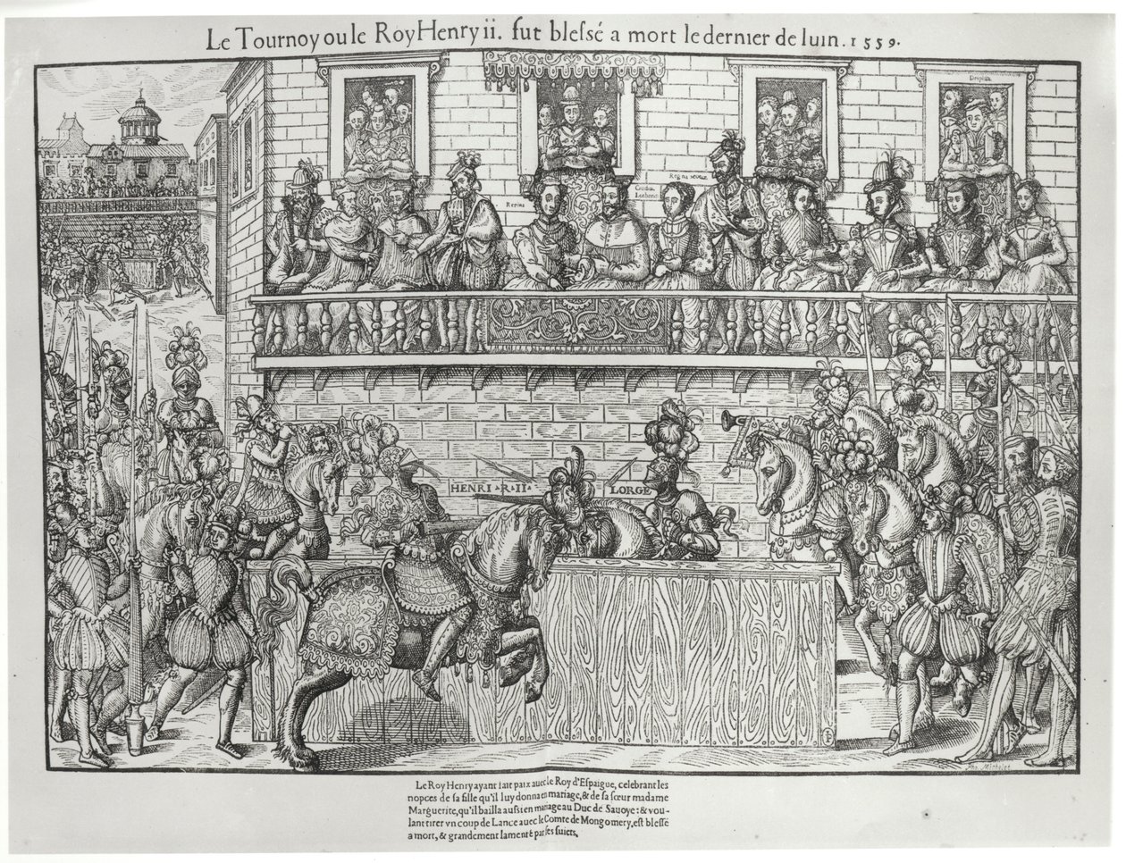 Turnaus, jossa Henri II sai kuolemaan johtavan haavan, 30. kesäkuuta 1559 tekijältä Jacques Tortorel