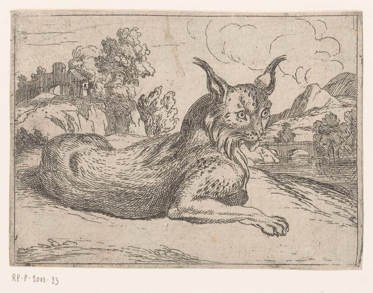 Linx Animals en paisatges (títol de la sèrie) acabat tekijältä Jacques de Fornazeris (attributed to)