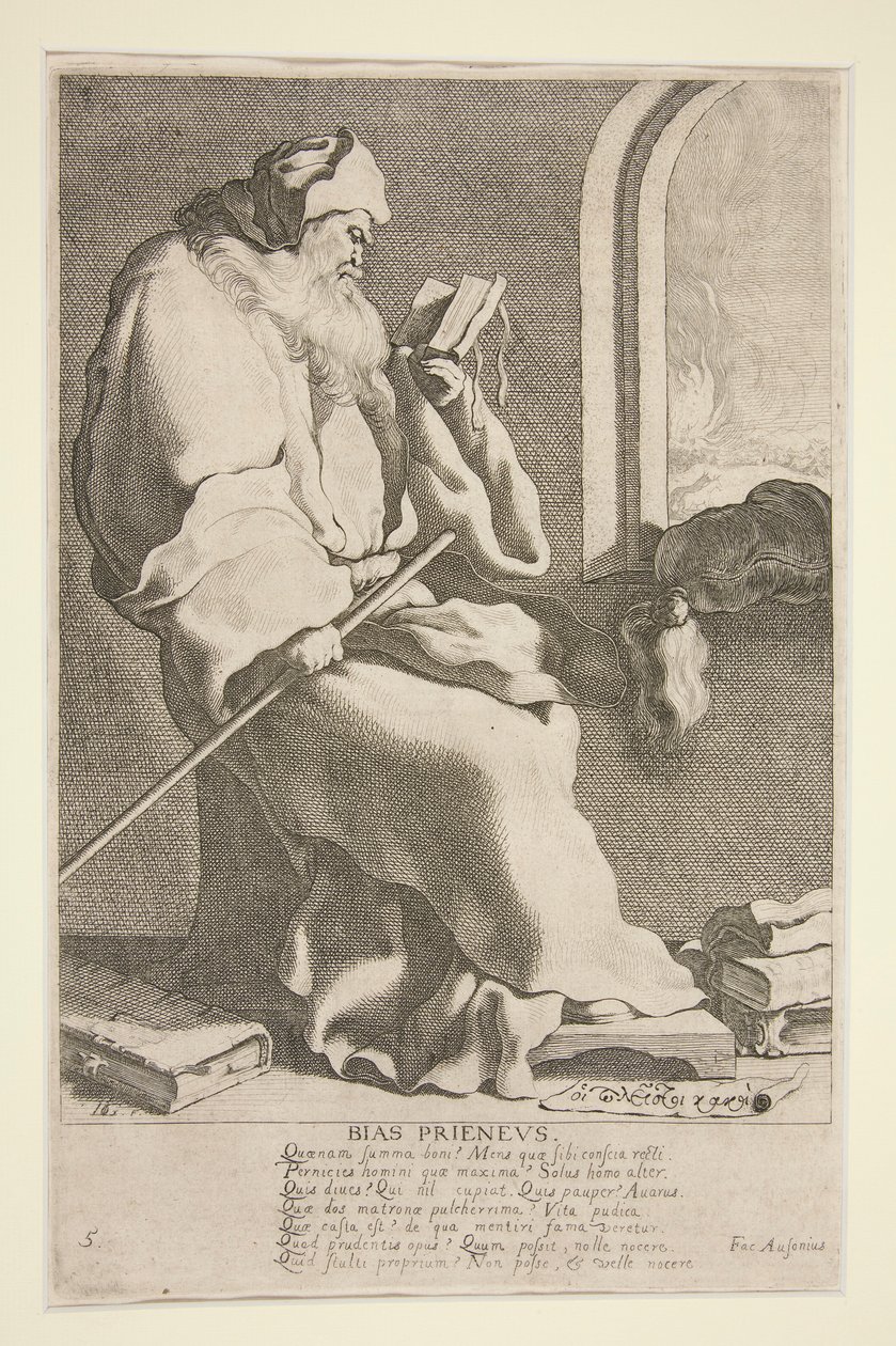 Bias Prieneus, #5 sarjasta Kreikan seitsemän viisasta tekijältä Jacques de Gheyn III