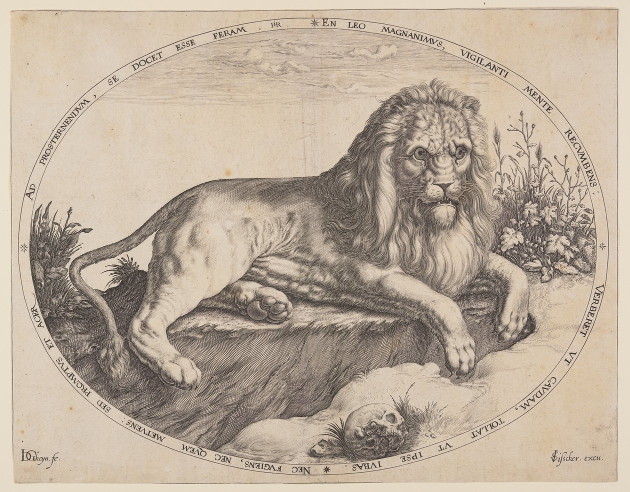 Den Grooten Leeuw (Suuri leijona). tekijältä Jacques de Gheyn II