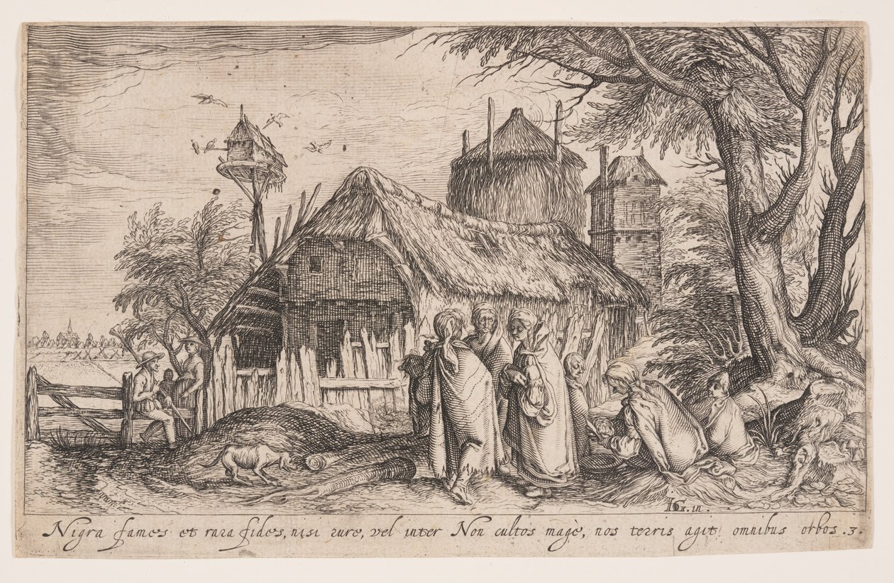 Landscape with Roma People, alkaen Landscapes tekijältä Jacques de Gheyn II