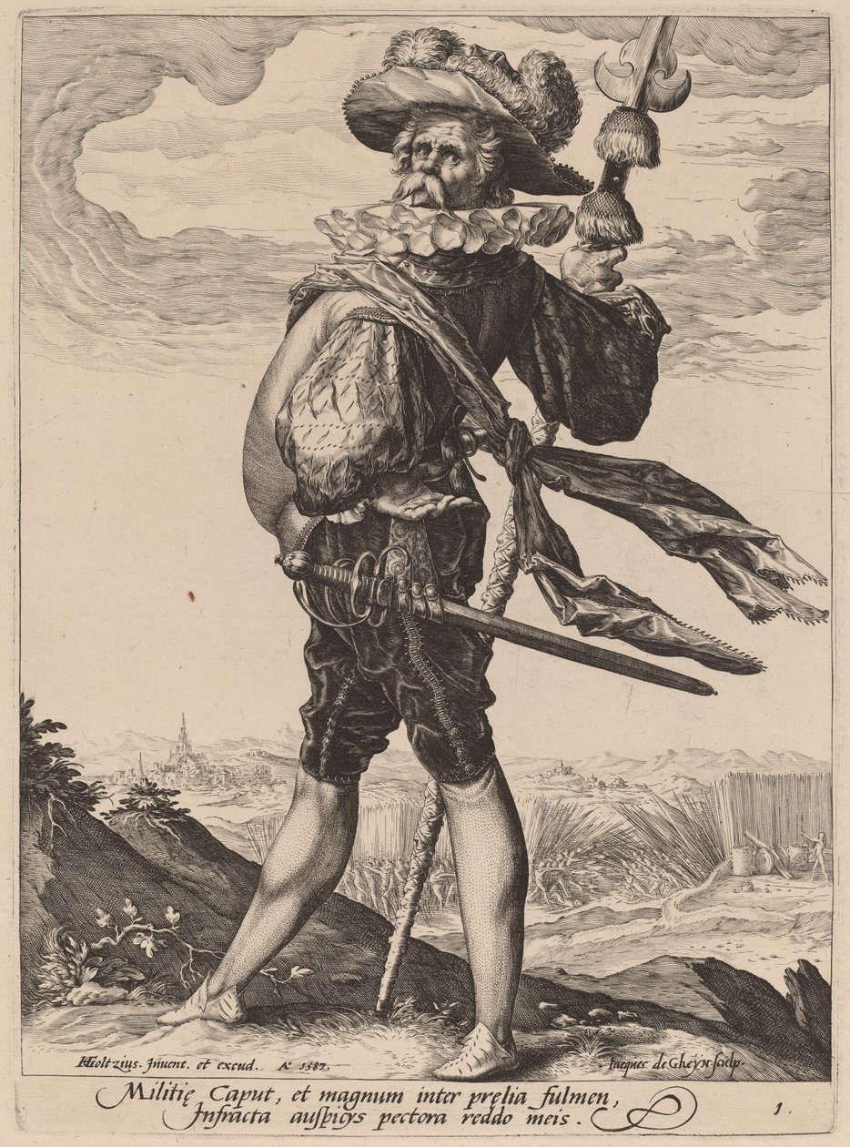 Eversti tekijältä Jacques de Gheyn II after Hendrik Goltzius
