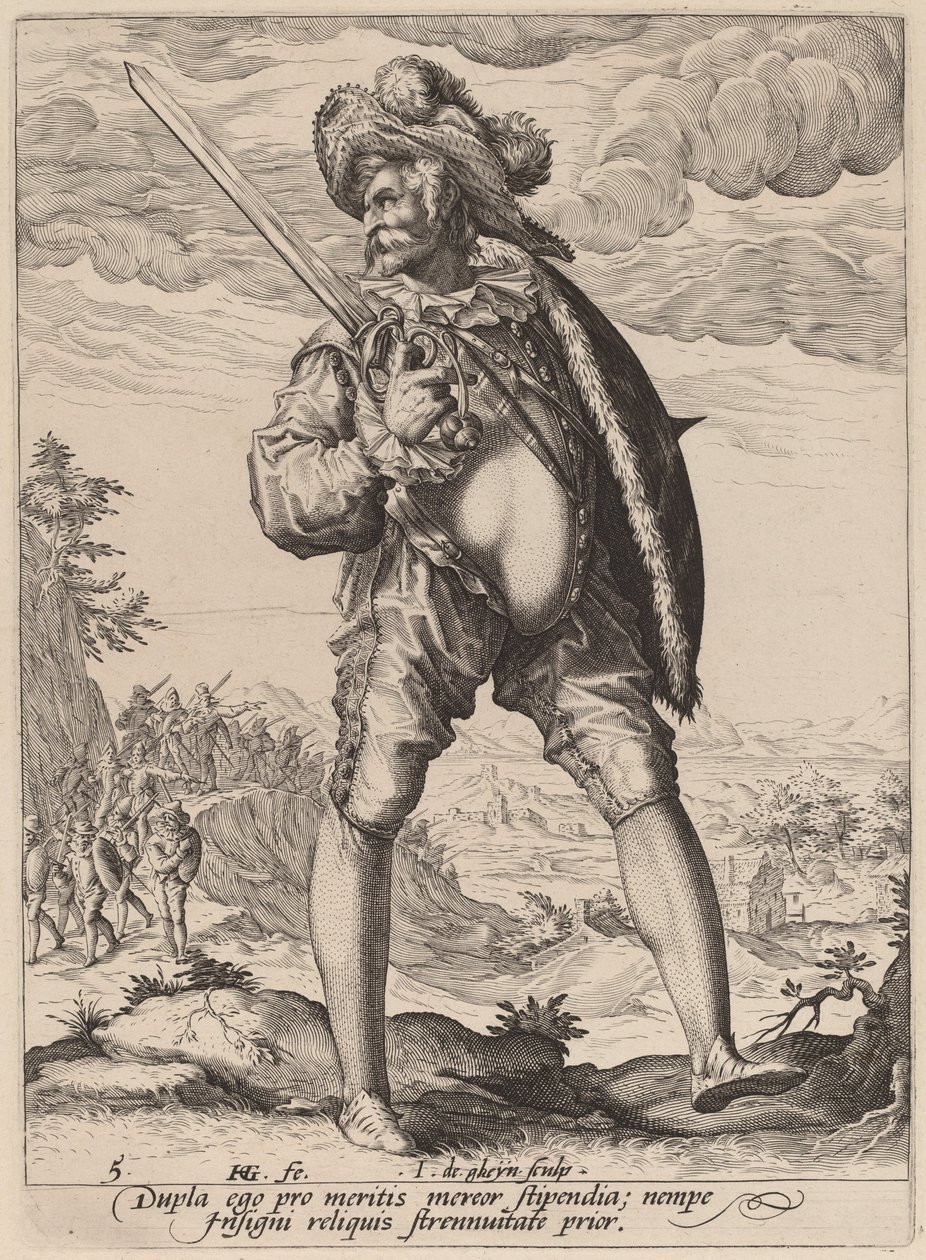 Normaali kantaja tekijältä Jacques de Gheyn II after Hendrik Goltzius