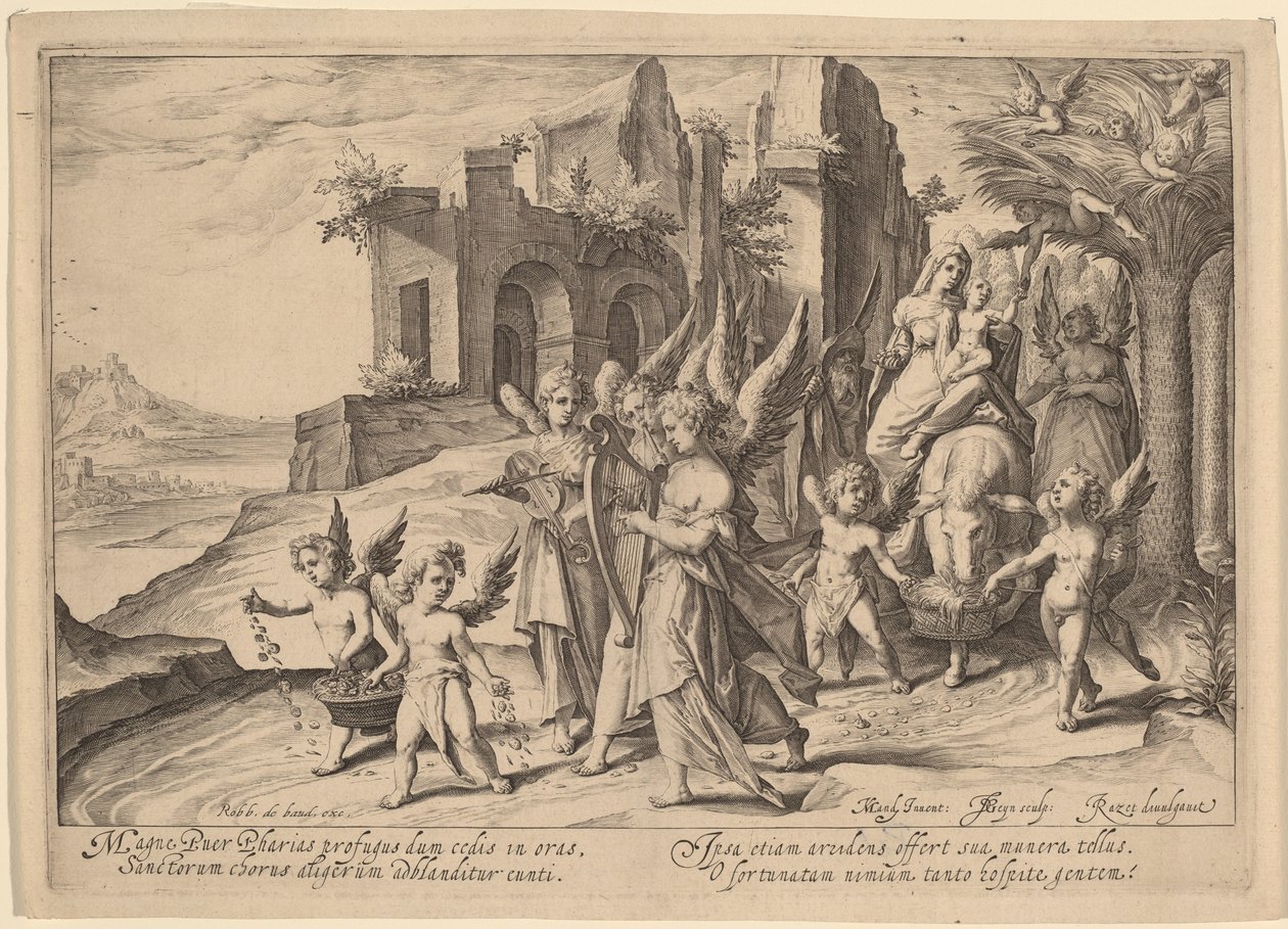 Paluu lennosta Egyptiin tekijältä Jacques de Gheyn II, after Karel van Mander I