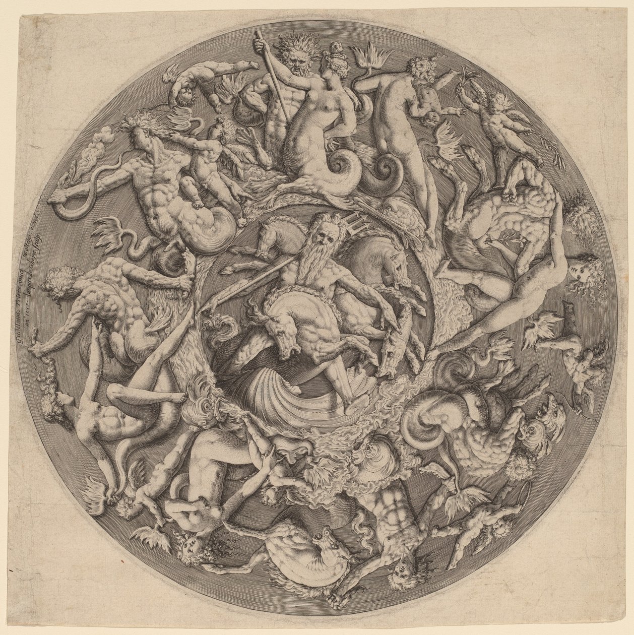 Neptunuksen valtakunta tekijältä Jacques de Gheyn II after Willem Danielsz van Tetrode
